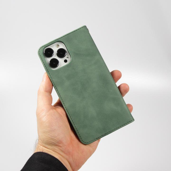 Immagine prodotto PhoneLook Custodia in pelle Flip Wallet Vintage con chiusura magnetica e porta carte di credito (Apple iPhone 15 Pro)