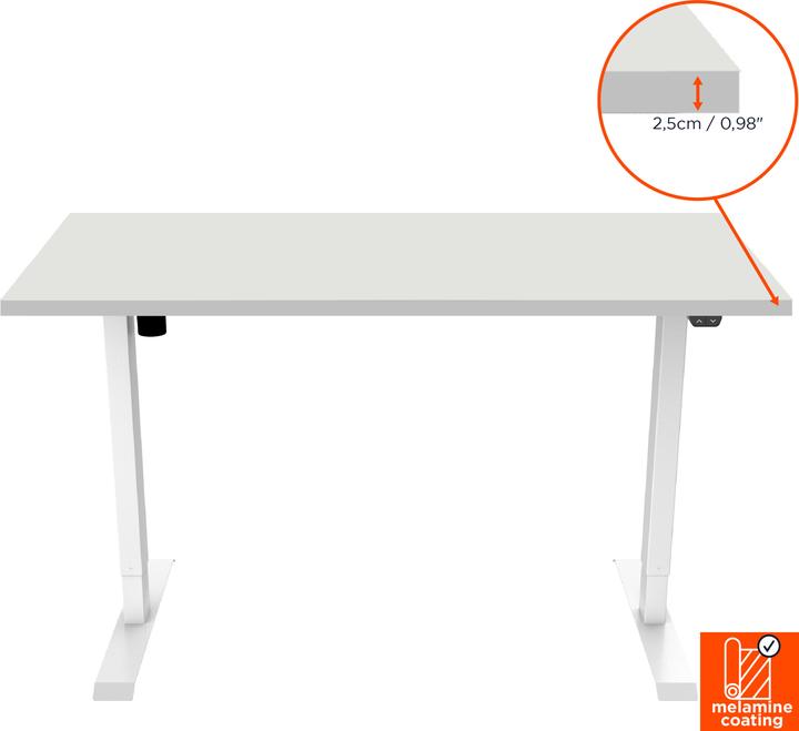 Actual product image Celexon electric height-adjustable desk Economy eAdjust-71121 - white, incl. table top 1