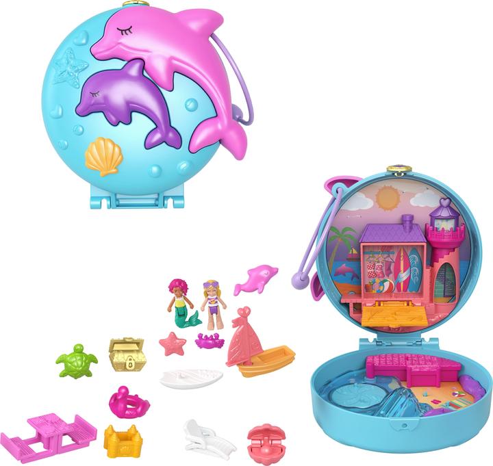 Image du produit Polly Pocket Coffret la plage du dauphin - Mini-poupée - Dès 4 ans
