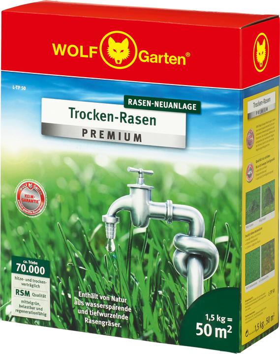 Produktbild Wolf-Garten Rasen Neuanlage Trocken Rasen L-TP 50 (Rasensamen)