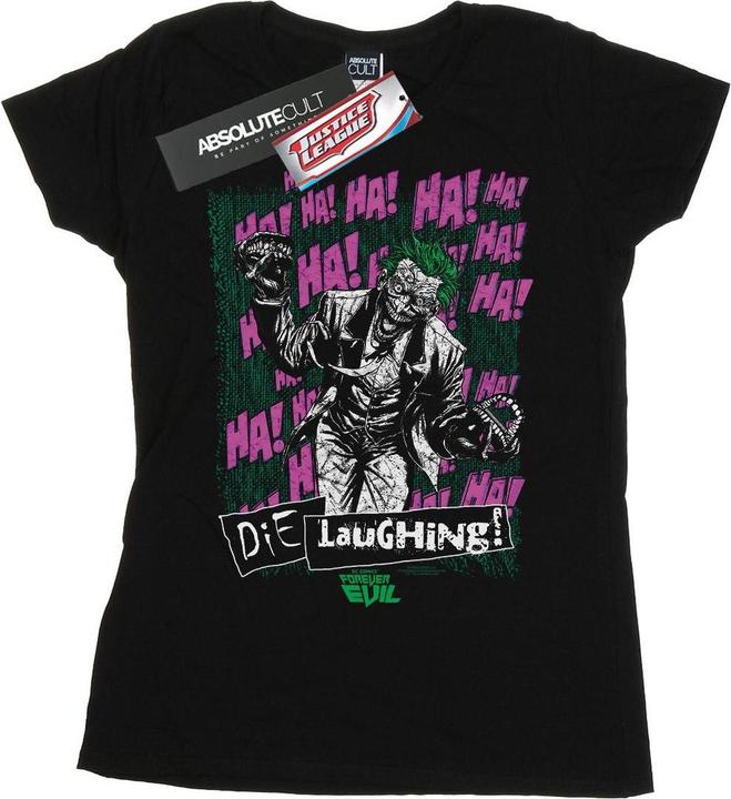 Actual product image Womens/Ladies Justice League Joker Die Laughing Cotton T-Shirt (XXL)