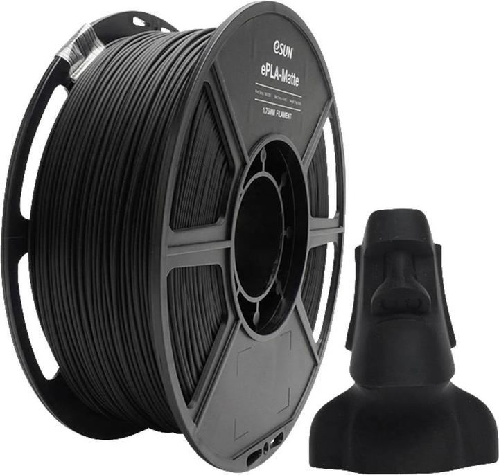 Actual product image eSUN ePLA Mat Black (PLA, 1.75 mm, 1000 g, Black)