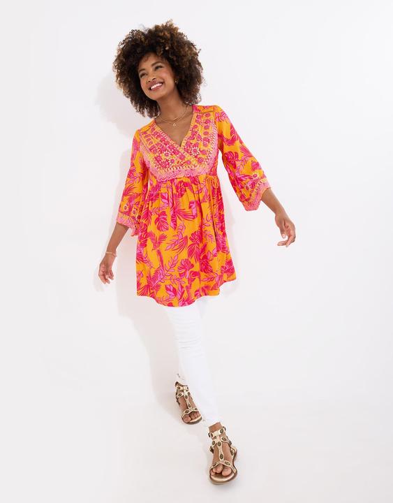 Produktbild Joe Browns Embroidered Neckline Vibrant Print Tunic Dress (44)