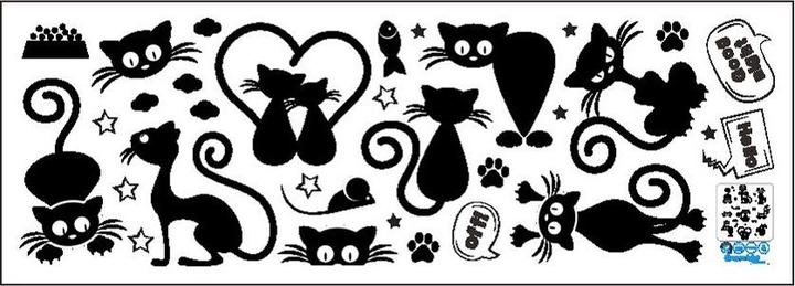 Actual product image Cbx Beautiful Cartoon Cats Wall Sticker