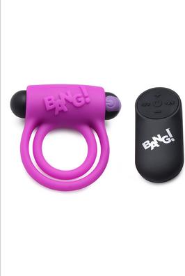 Image du produit XR Brands Bague et balle en silicone avec télécommande (7.70 cm)