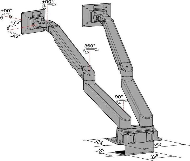 Actual product image Multibrackets M Deskmount (Table, 32")