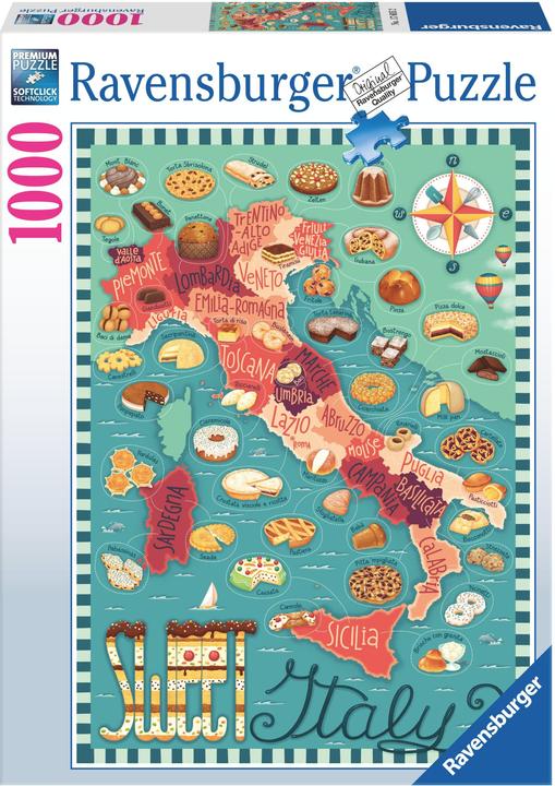 Immagine prodotto Ravensburger Puzzle Mappa d'Italia - Dolce 1000p (1000 pezzi)