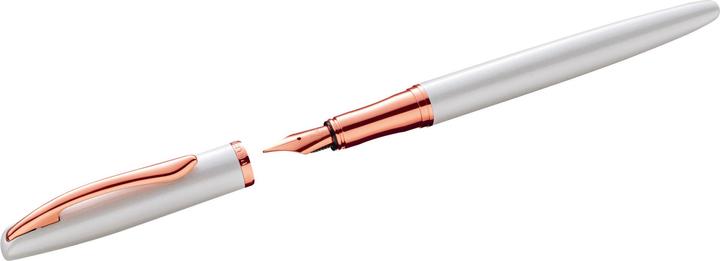 Pelikan Füllhalter Jazz Noble Elegance P36 Perlmutt Weiss Faltschachtel (Blau, Blue, 1 x)
