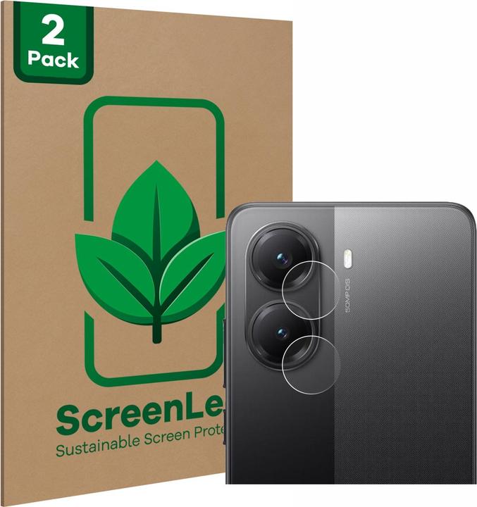 Actual product image ScreenLeaf Screen Protector sustainable Screen Protection, clear, anti-scratch (2 Piece, Xiaomi Poco X7 Pro)
