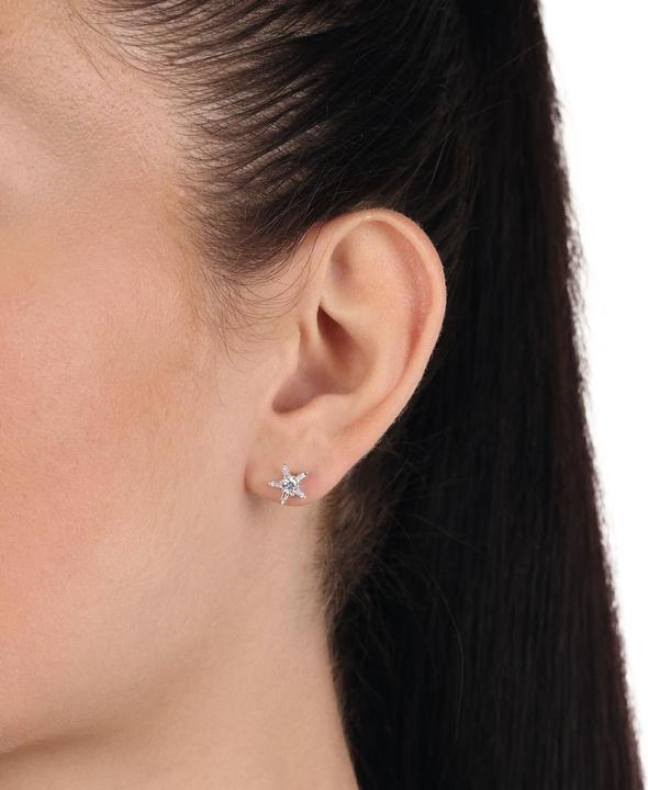 Image du produit Amor Boucles d'oreilles pour femmes, argent 925 Sterling, zircon synth. | étoile (Argent 925)