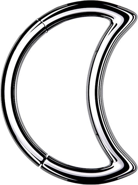 Star Piercing Micro Segmentring klappbar silber Mond (Chirurgenstahl 316L, ohne Messing)