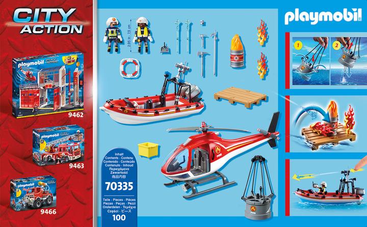 Produktbild Playmobil Feuerwehreinsatz mit Heli und Boot (70335)