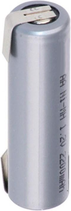 AccuCell Akku HHR2200 Mignon AA Zelle mit Lötfahne in U-Form (1 Stk., AA, 2200 mAh)