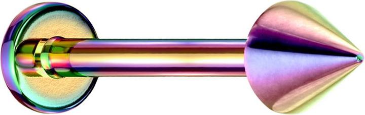 Star Piercing Micro Labret farbig mit Cone (ohne Messing, Titan G23)