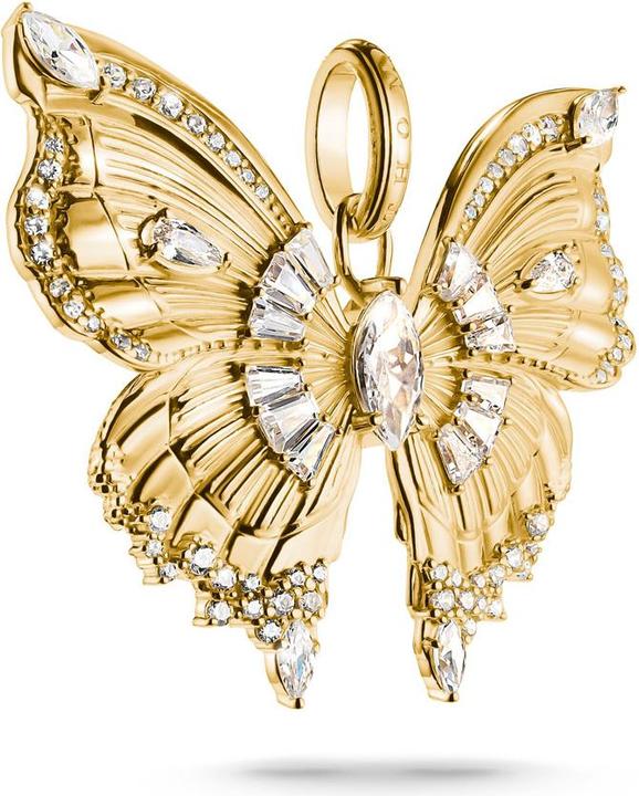 Thomas Sabo PE984-414-14 Anhänger butterfly mit Steinen vergoldet Damen (Sterling Silber 925)