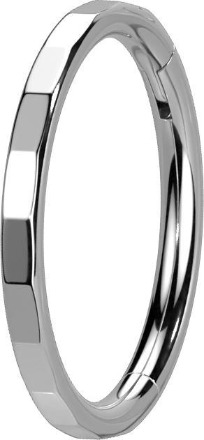 Star Piercing Micro Segmentring klappbar silber Kanten gebrochen (ohne Messing, Titan G23)