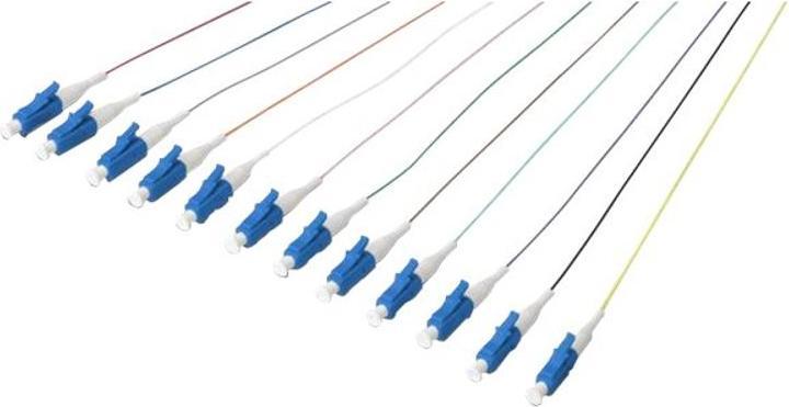 Produktbild Digitus LC Fiber Pigtail Loose Buffer 09/125 12 St. Farbcode DIN IEC 304 Singlemode OS2 Länge 2m (2 m)