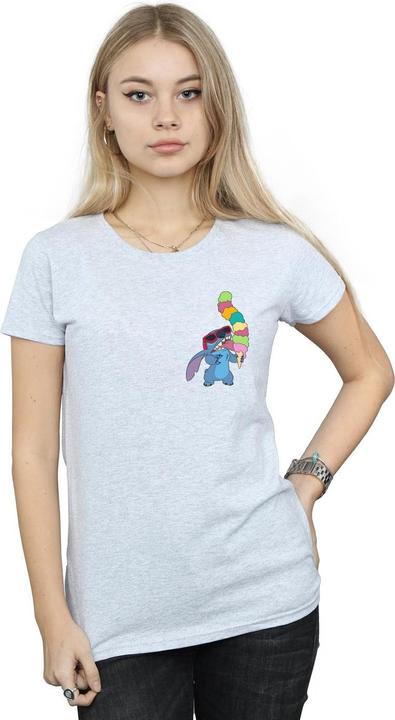 Actual product image Disney Womens/Ladies Lilo And Stitch Ice Cream Cotton T-Shirt (M)
