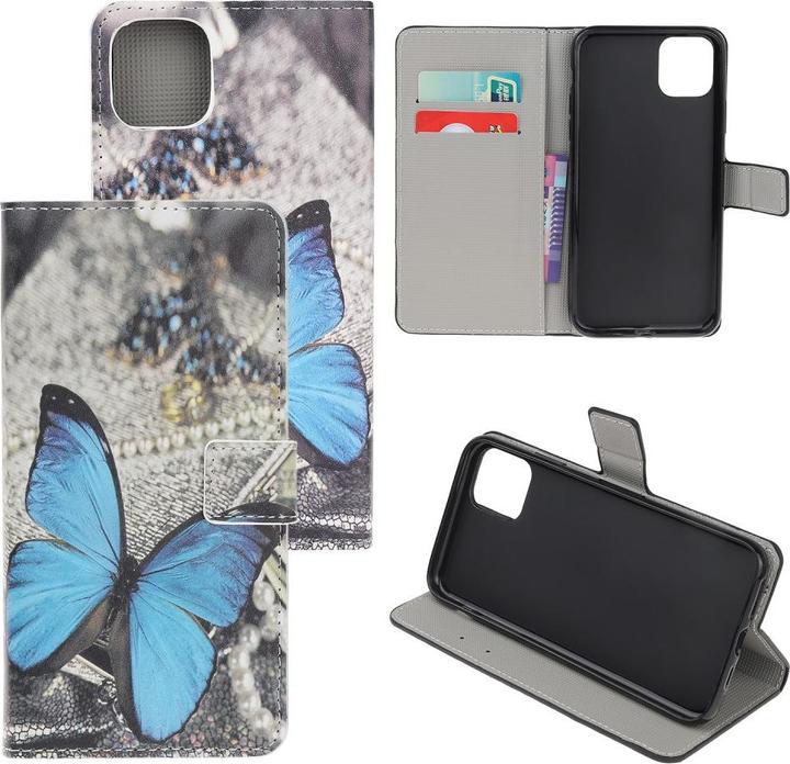 Immagine prodotto Cover-Discount iPhone 12 mini - Custodia in pelle Butterfly blu (Apple iPhone 12 mini)