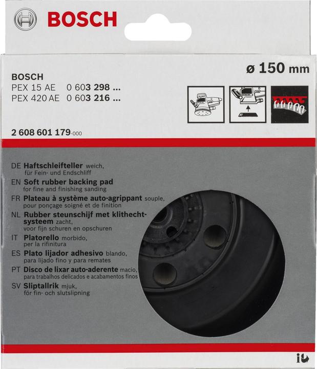 Actual product image Bosch Professional Zubehör Sanding disc soft, 150 mm, for PEX 15 and PEX 420 AE