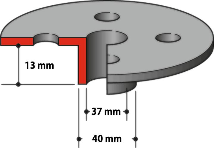 Produktbild Makita 165046-4 Kopierring 37x40x11,5mm 3612C, 3620, RP0900, RP2300, RT0700