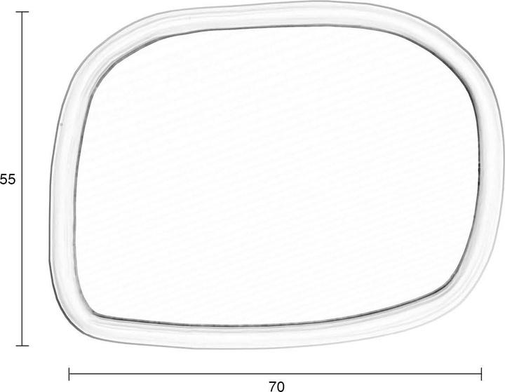 Actual product image Zuiver Looks Mirror M Off White (55 x 73 cm)