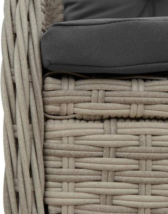 Actual product image VidaXL Garden furniture dining set garden set seating group 7pcs light grey poly rattan (160 cm)