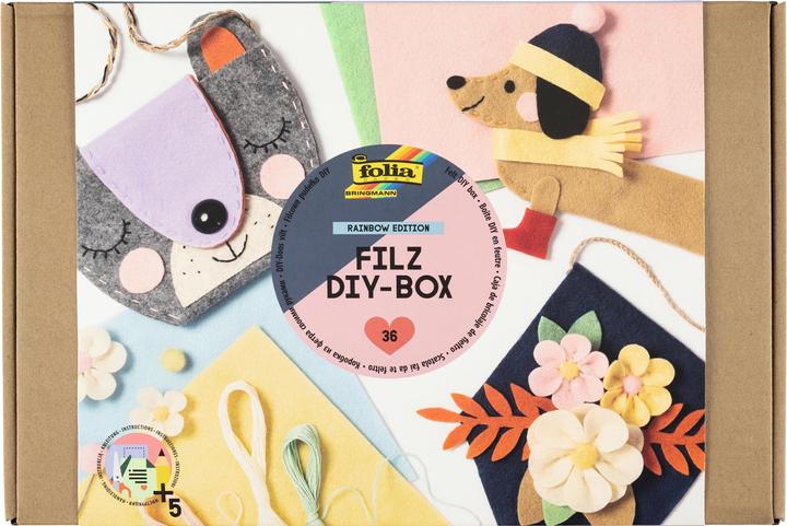 Produktbild Folia Filz DIY-Box Rainbow Edition, 36-teilig