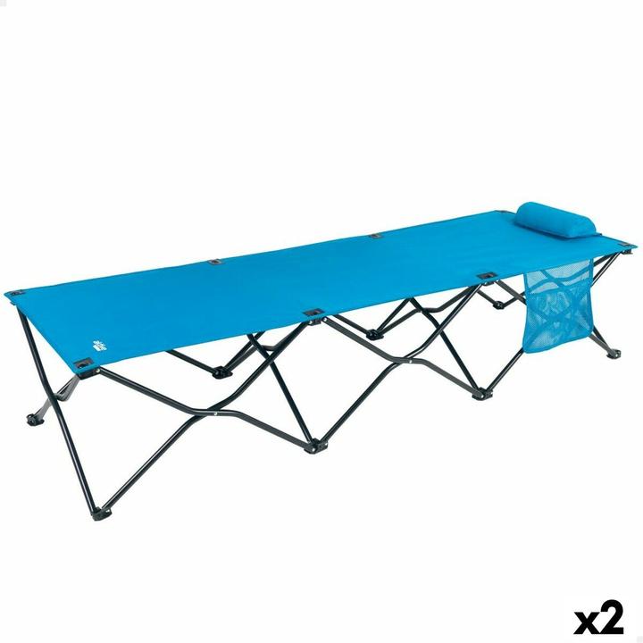 Actual product image Aktive Folding bed blue camping 178 x 62 x 38 cm 178 x 38 x 62 cm (2 pieces)