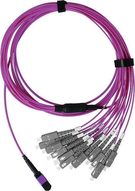 Produktbild BlueOptics LWL MTP/8xSC Duplex Breakout Kabel OM4 3 Meter (3 m)