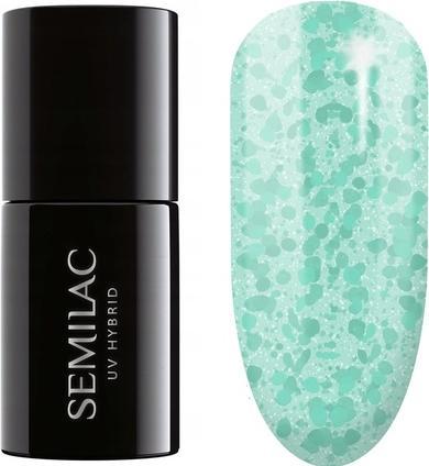 Actual product image Semilac UV Hybrid Nail Polish 495 Mint Glacier 7ml (495 Mint Glacier, UV gel varnish)
