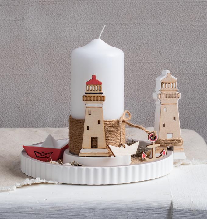 Image du produit Rayher Holz Streuteile "Leuchtturm & Co"