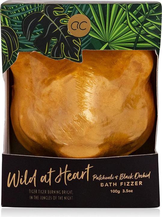 Accentra Badefizzer WILD AT HEART in Geschenkbox, 100g, Duft: Patchouli & Black Orchid, Farbe: grün/gold/schw (Badekugeln)