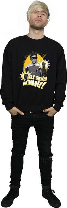 Actual product image Mens Batman TV Series Robin Holy Smokes Cotton Sweatshirt (XXL)