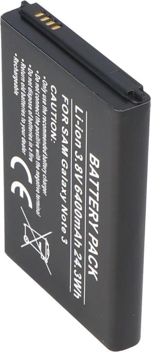 Produktbild AccuCell Akku Samsung Galaxy Note 3, Note III, B800BE, B800BU mit schwarzem Gehäuse