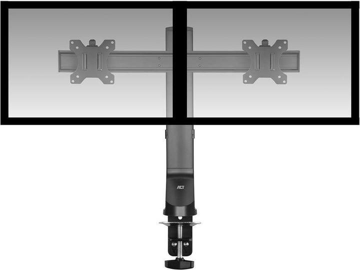 Produktbild Monitor Desk Mount with Crossbar, 2 screens up to 27ö, with thumb screw (Tisch, 27")