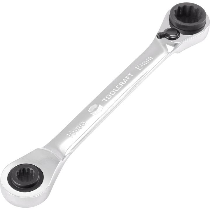 Toolcraft 4 in 1 Doppel-Ratschenringschlüssel 10x13 - 17x19, umschaltbar (19 mm, 10 mm, 17 mm, 13 mm)