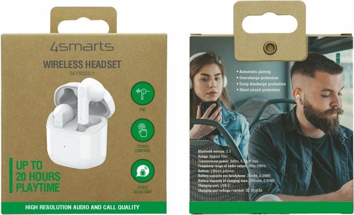 Image du produit 4smarts Casque Bluetooth SkyBuds (ANC, 25 h, Sans fil)