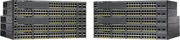 Actual product image Cisco 2960X-48LPS-L: 48 Port LAN Base SW (48 Ports)