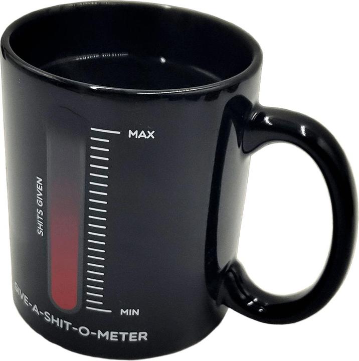 Actual product image Mad Monkey Give a Shit mug with colour change due to heat (300 ml, 1 x)