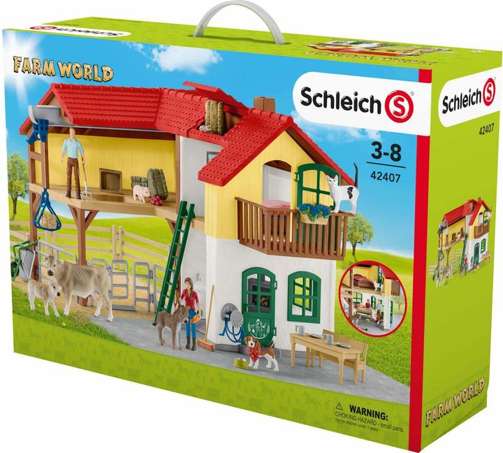 Actual product image Schleich Farmhouse with stable and animals