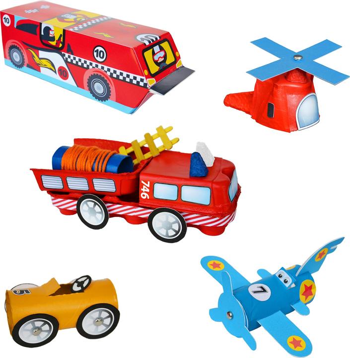 Produktbild Recycle Me Bastelset Autos Flugzeuge