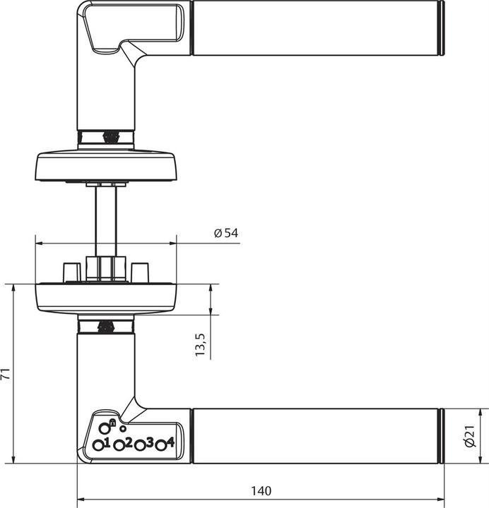 Immagine prodotto effeff Codice Maniglia (Combinazione numerica elettronica)