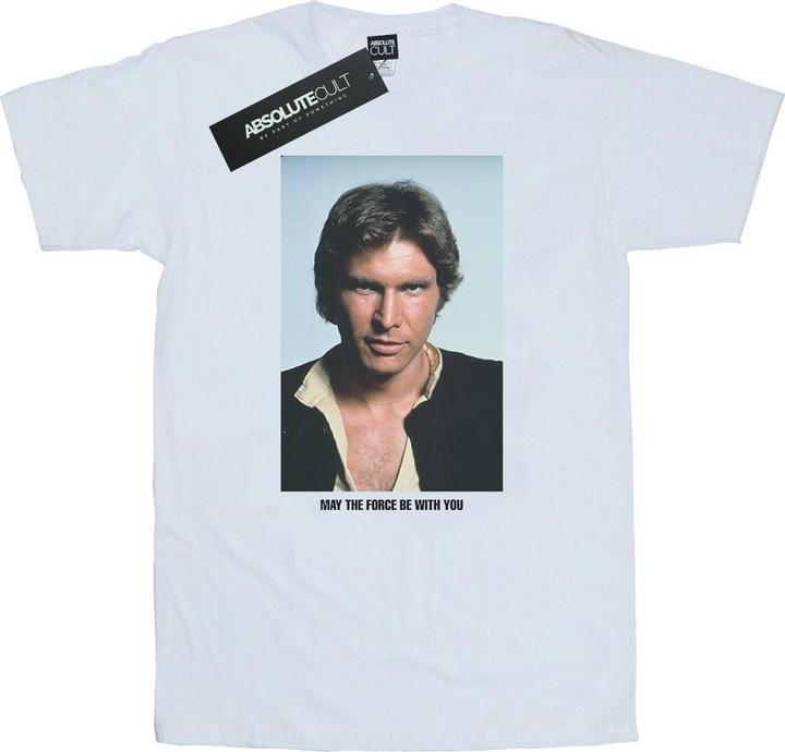 Actual product image Star Wars Mens Han Solo May The Force T-Shirt (S)