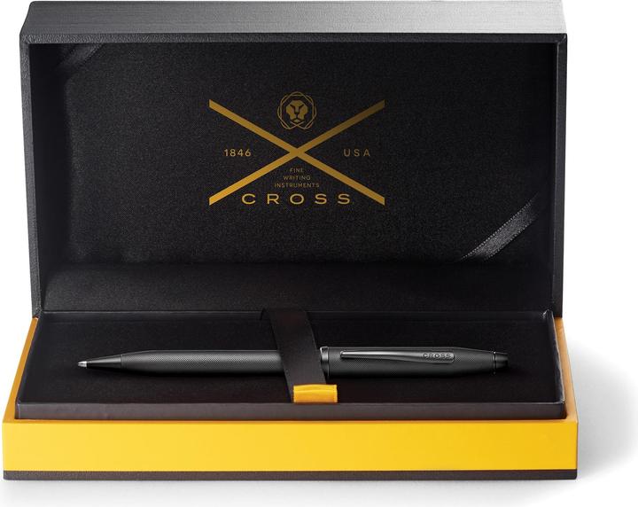 Actual product image Cross Twist action biros Century II matt black fine textured gift box (Matt black fine-textured, 1 x)