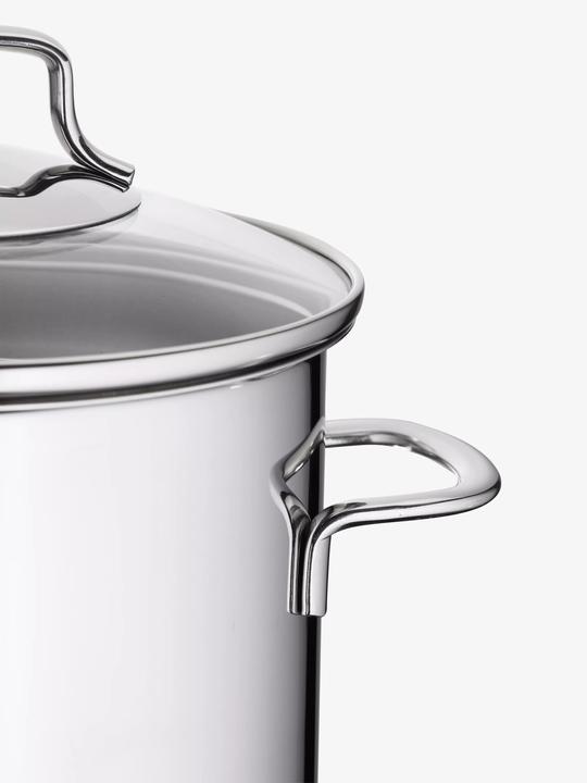 Produktbild WMF Spargeltopf Kochtopf Induktion hoch 16cm Topf mit Glasdeckel 5,0l Edelstahl (16 cm, Kochtopf, Edelstahl)