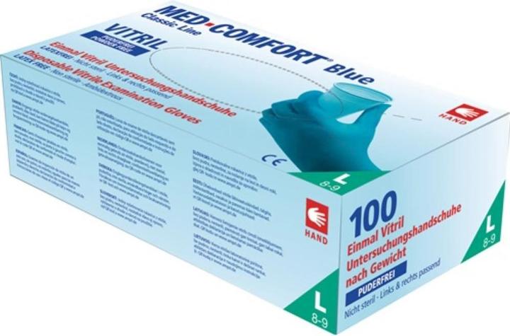 Image du produit Ampri Gant à usage unique Med Comfort Blue Vitril taille S bleu Vinyl-Nitril mélange EN 420, EN 374, EN (S)