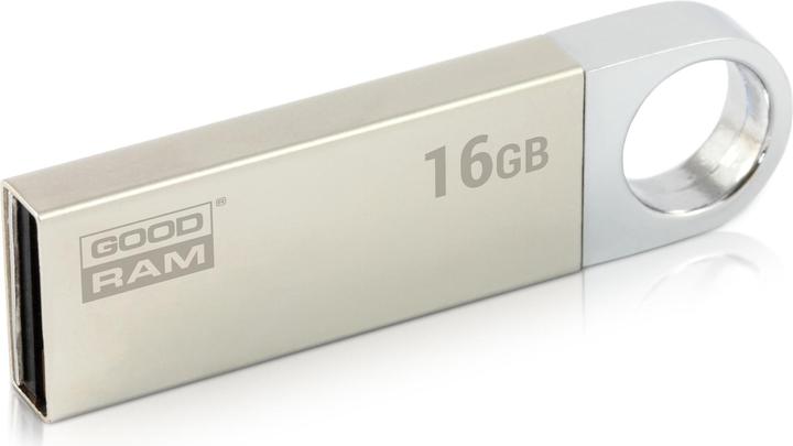 Produktbild Goodram 16GB USB 2.0 - 16 GB - USB Typ-A - 2.0 - 20 MB/s - Drehring - Schwarz - Silber (16 GB, USB-A, USB 2.0)