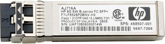 Actual product image HPE AJ717A, 8000 Mbit/s, SFP+, 10000 m, 1310 nm, 20 g