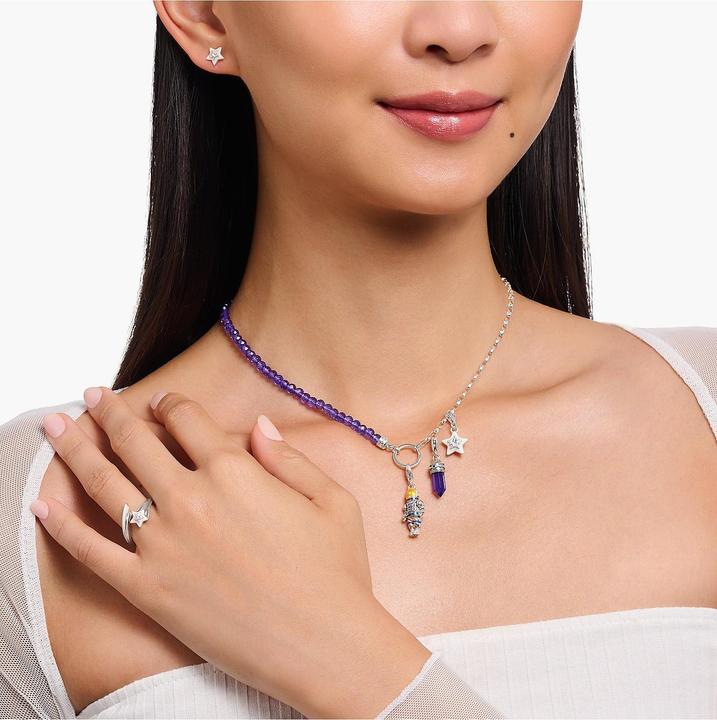 Produktbild Thomas Sabo Charm-Anhänger Astronaut mit bunten Steinen Silber geschwärzt (925er Silber, Emaille)